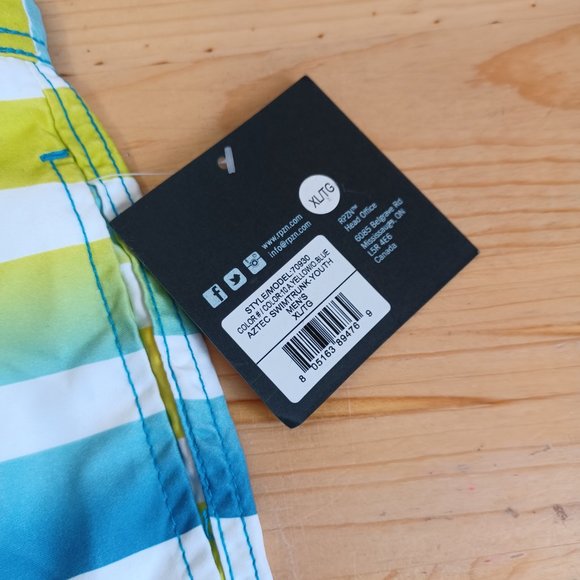 NEW! Ripzone Youth Swim Trunks Yellow/Blue ( 3419) - Picture 3 of 9